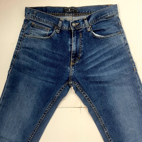 ZARA MAN Mid-Rise (Regular) Tapered Leg Blue Denim Jeans Sz 31 - Picture 2 of 8
